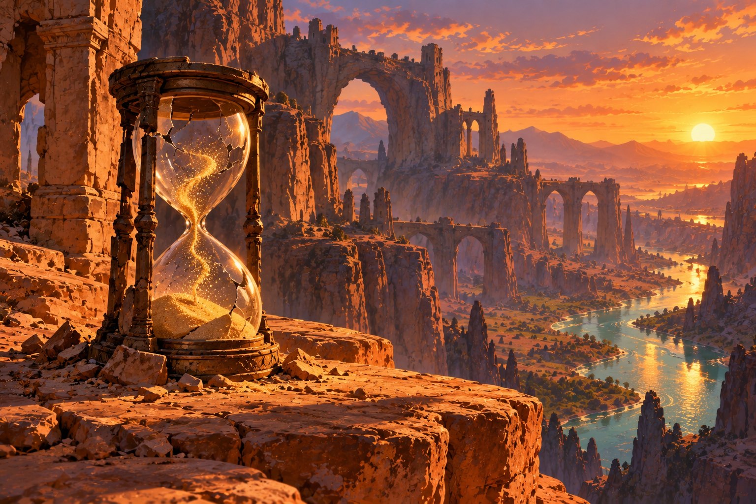 An hour before sunset — original animation concept art